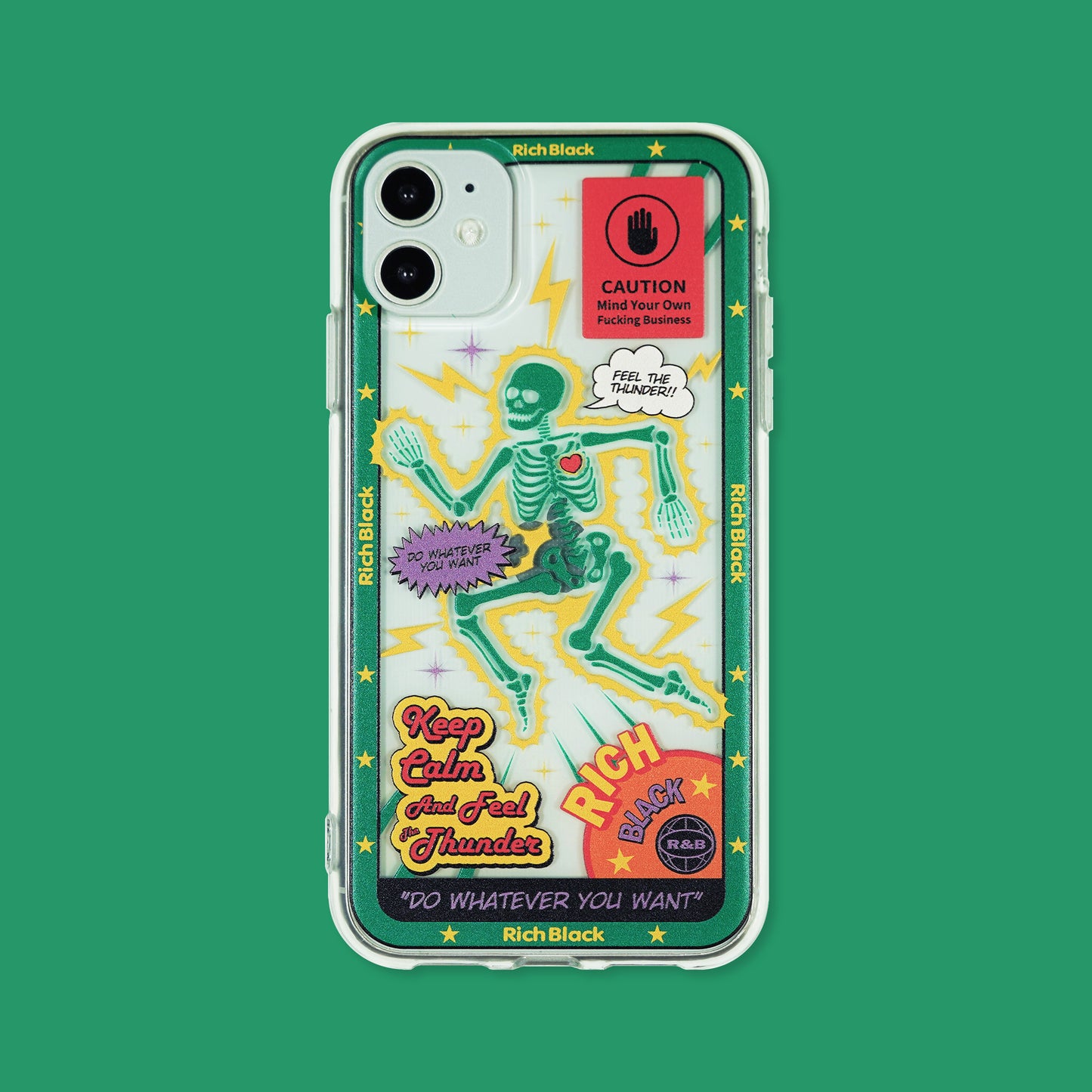 Compatible with Apple, Compatible with Apple , Lightning Skull IPhone11promax Protective Cover Phone Case