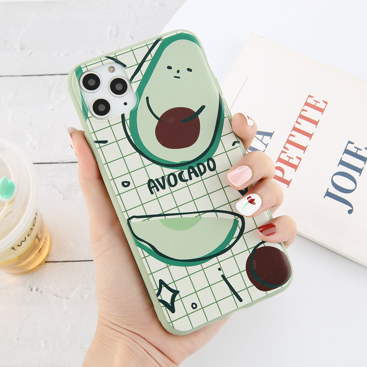 TPU cartoon avocado phone case