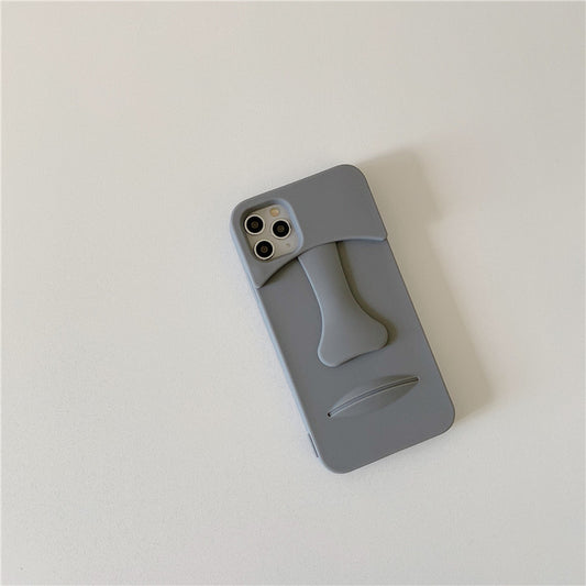Compatible with Apple , Fun cartoon stone mobile phone case