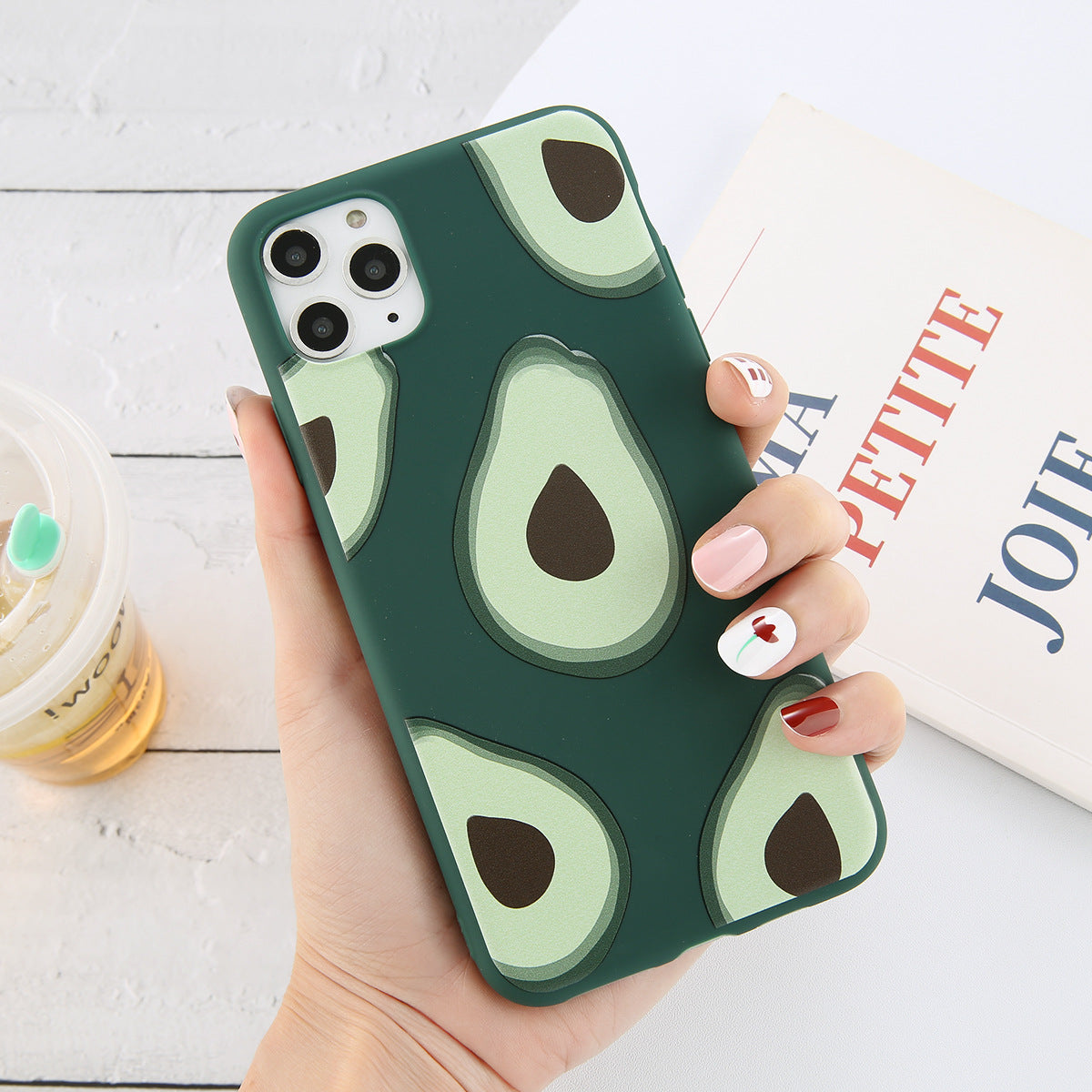 TPU cartoon avocado phone case