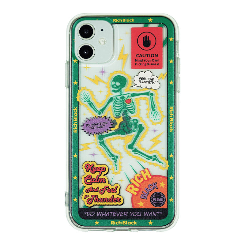 Compatible with Apple, Compatible with Apple , Lightning Skull IPhone11promax Protective Cover Phone Case