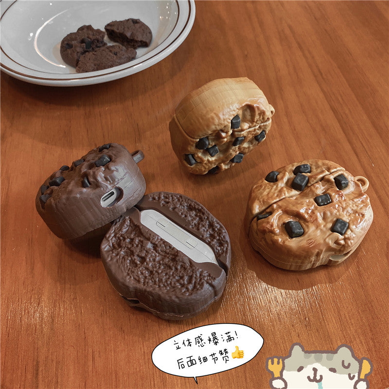 Compatible with Apple, Simulation Chocolate Chip Cookie Airpods Protective Cover