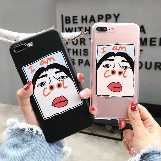 Compatible With  Funny Nose Transparent Soft Shell Phone Case