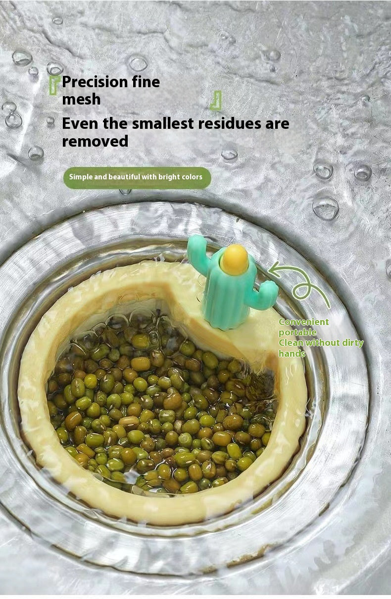 Cactus Sink Drain Strainer Press Automatic Dumping Basket Multi-functional Use Filter Net For Tub Kitchen Waste Collector Kitchen Gadgets