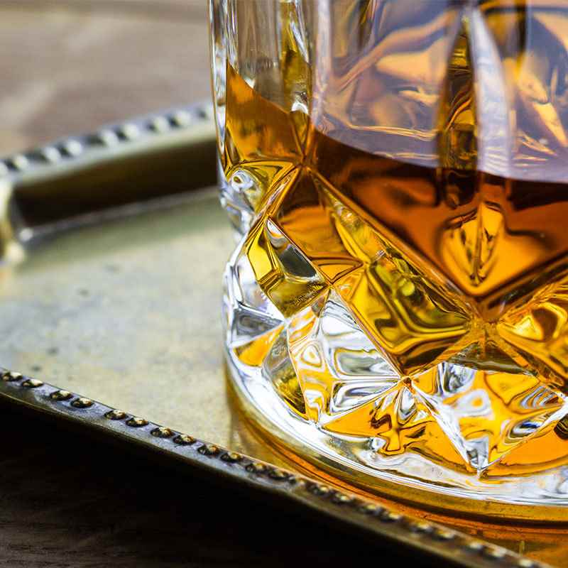 Whiskey Japanese Crystal Cherry Blossom Glass