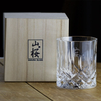 Whiskey Japanese Crystal Cherry Blossom Glass