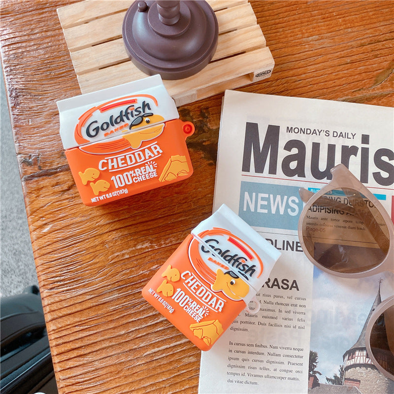 Compatible with Apple , Creative Stereo Small Fish Biscuit Wireless Earphone Cover