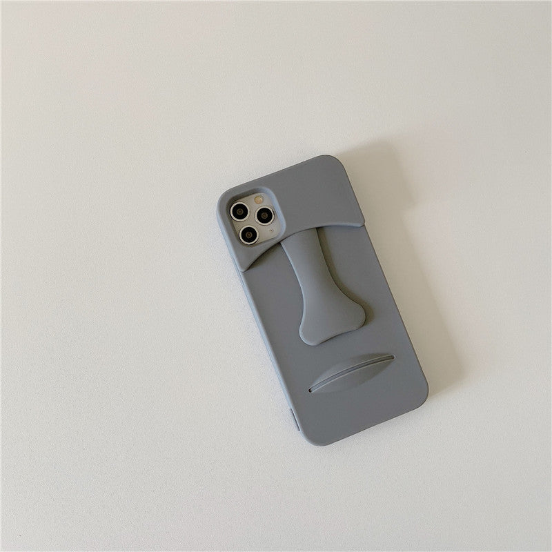 Compatible with Apple , Fun cartoon stone mobile phone case