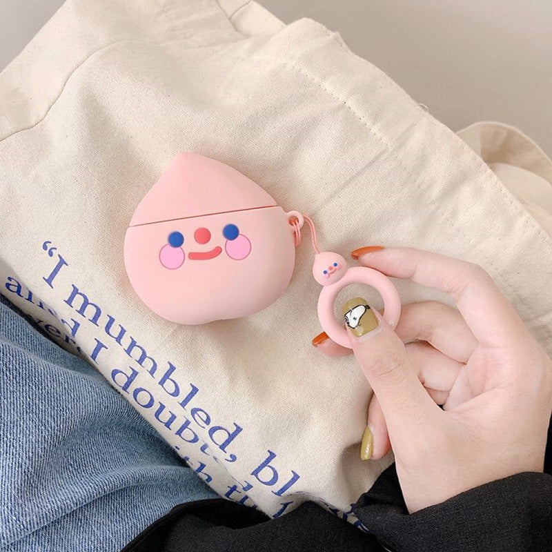 Compatible with Apple, Silicone cute dog pig cartoon cover bluetooth headset