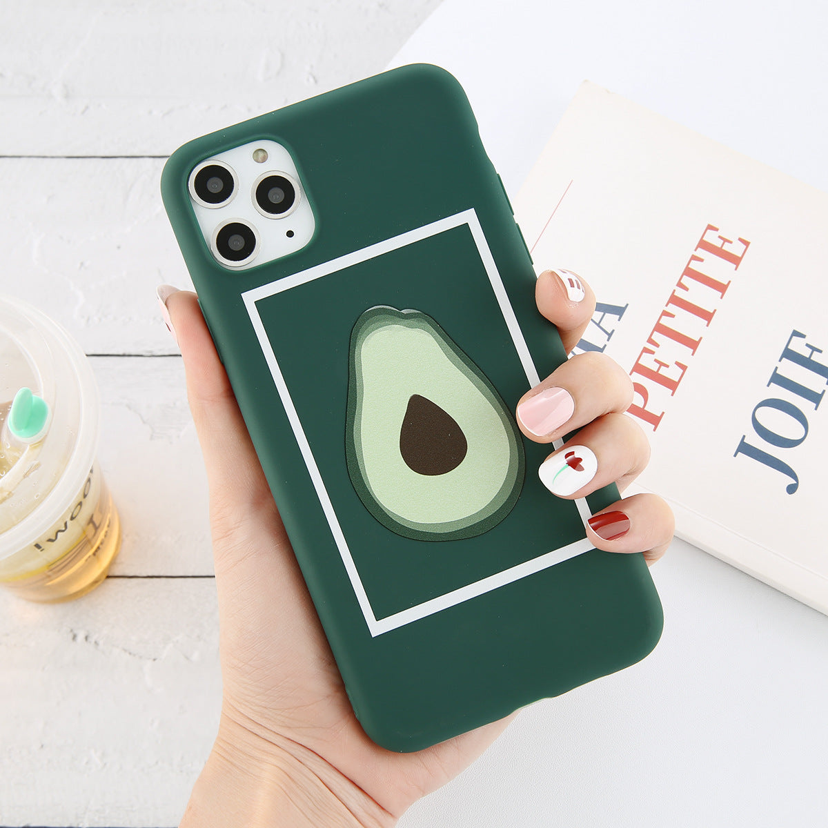 TPU cartoon avocado phone case