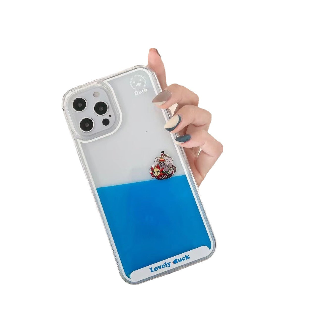 Compatible with Apple , The Mobile Phone Case Is Suitable For Apple 8plus Yellow Duck Quicksand Liquid